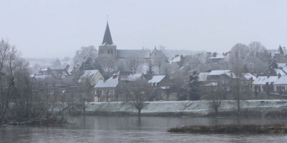 Il neige sur Pouilly-sur-Loire